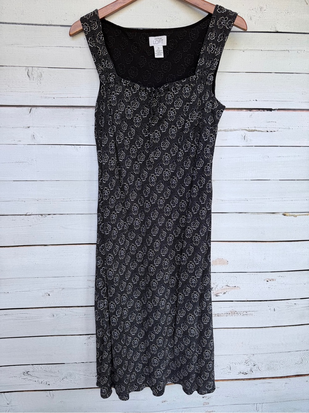 LOFT Floral Print Sweetheart Neck Sleeveless A-Line Dress - Size 10